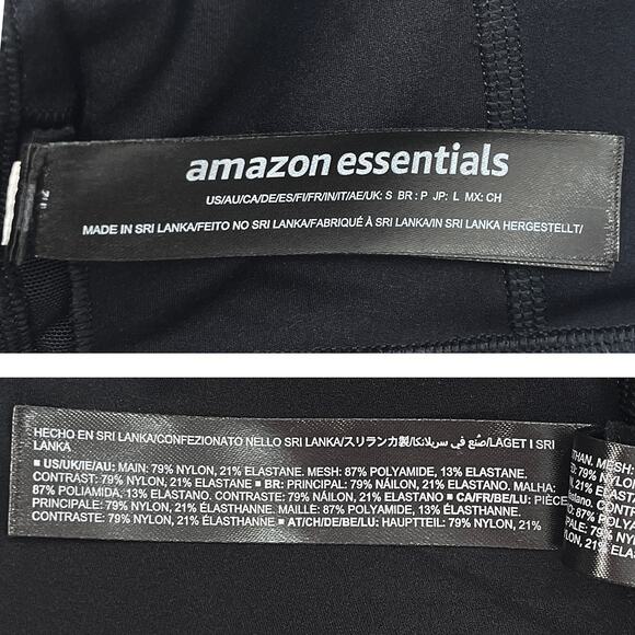 Amazon Essentials Active FormFlex Sports Bra Sz S New $19 Black Low Impact - Picture 7 of 8